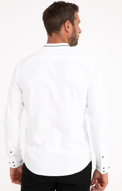 Chemises<Armand Thiery Chemise manches longues unie - Blanc