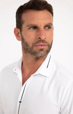 Chemises<Armand Thiery Chemise manches longues unie - Blanc