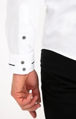 Chemises<Armand Thiery Chemise manches longues unie - Blanc