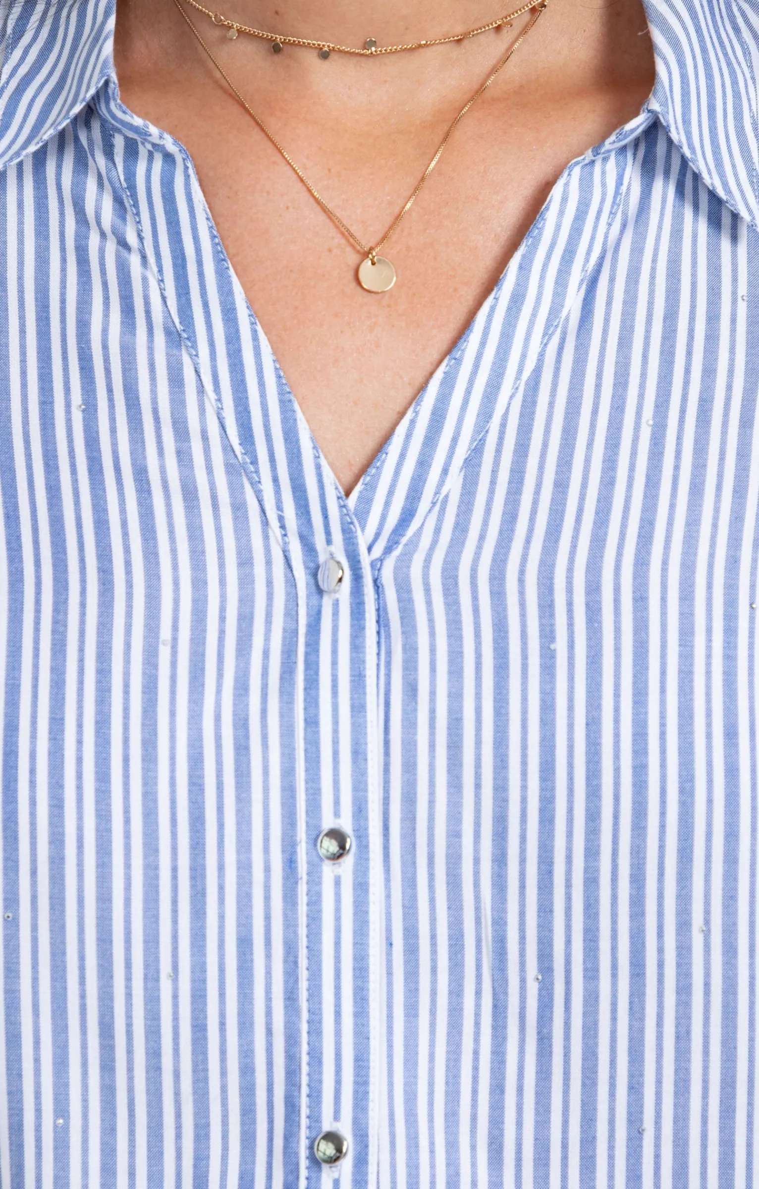 Chemisiers<Armand Thiery chemise rayée avec details de strass - Écru