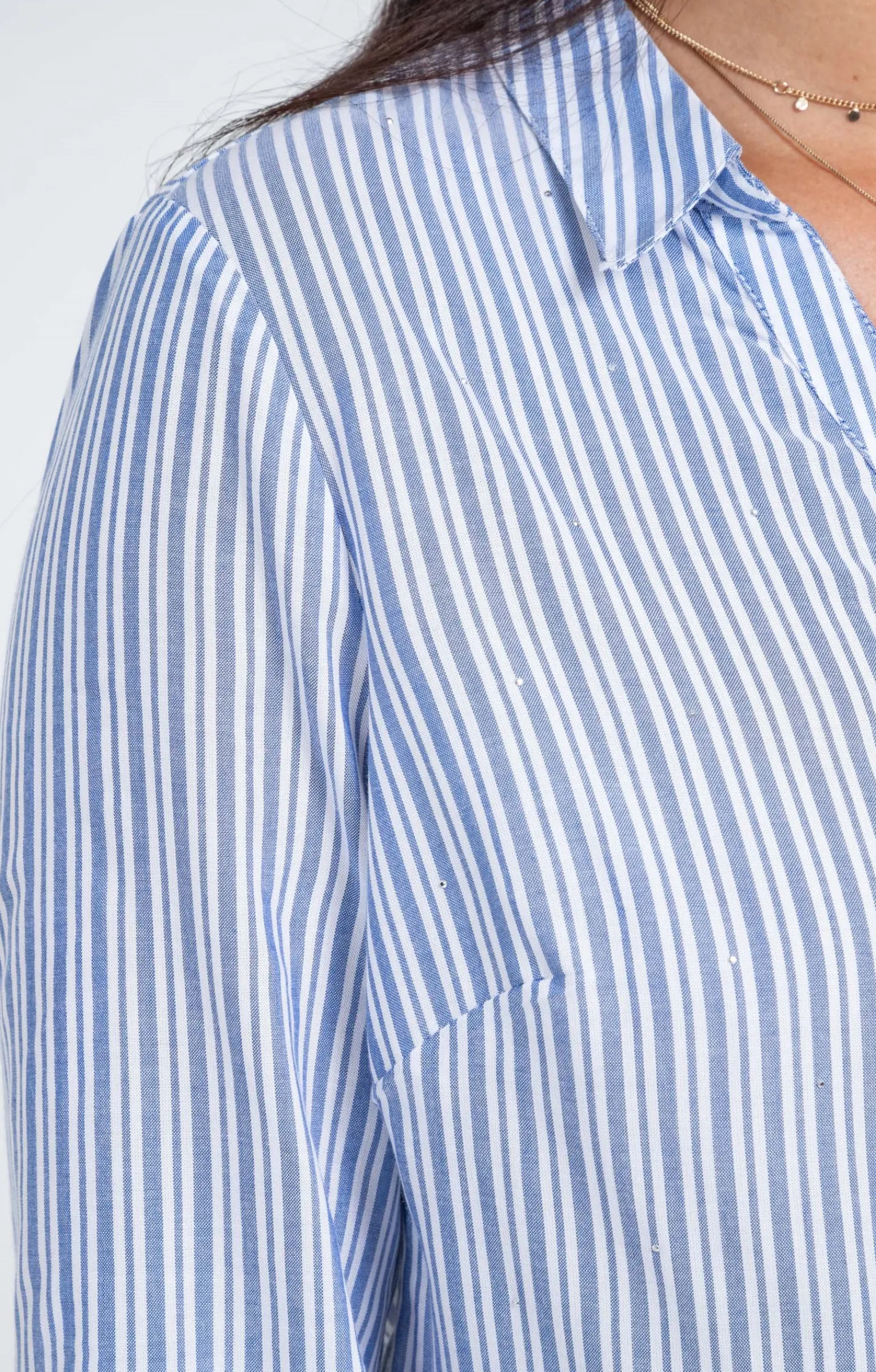 Chemisiers<Armand Thiery chemise rayée avec details de strass - Écru