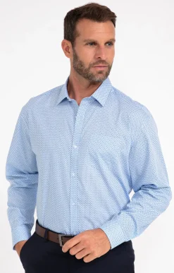 Chemises<Armand Thiery CHEMISE VILLE CASHPRINT CONFORT - Bleuciel