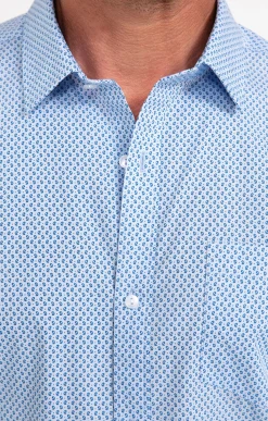 Chemises<Armand Thiery CHEMISE VILLE CASHPRINT CONFORT - Bleuciel