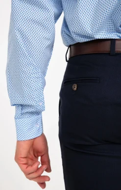Chemises<Armand Thiery CHEMISE VILLE CASHPRINT CONFORT - Bleuciel