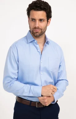Chemises<Armand Thiery CHEMISE VILLE CHEVRON BLUE CONFORT - Bleu