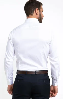 Chemises<Armand Thiery CHEMISE VILLE SATIN GC AJUSTÉE - Blanc