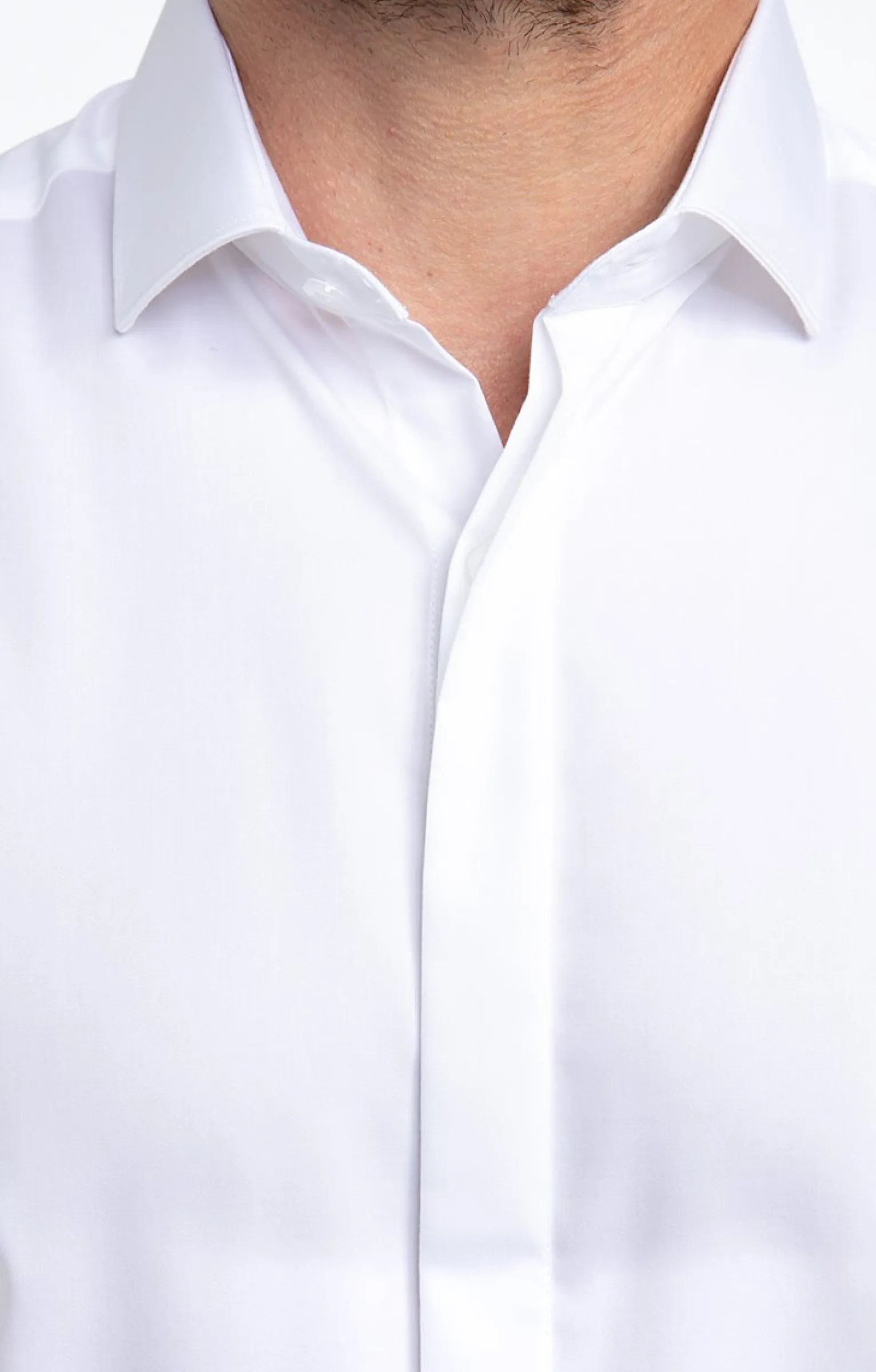 Chemises<Armand Thiery CHEMISE VILLE SATIN GC AJUSTÉE - Blanc