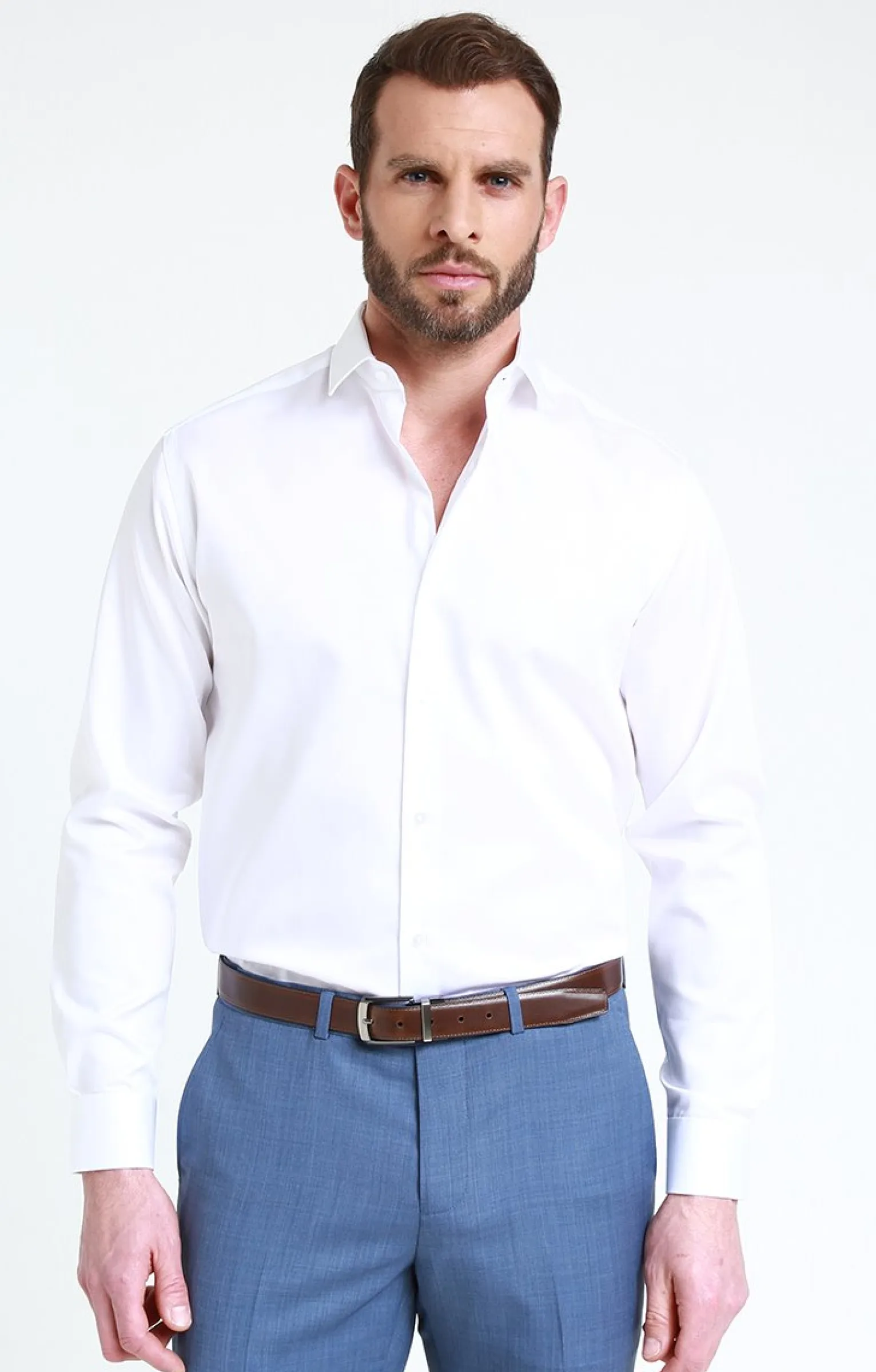 Chemises<Armand Thiery CHEMISE VILLE SATIN REGULAR - Blanc