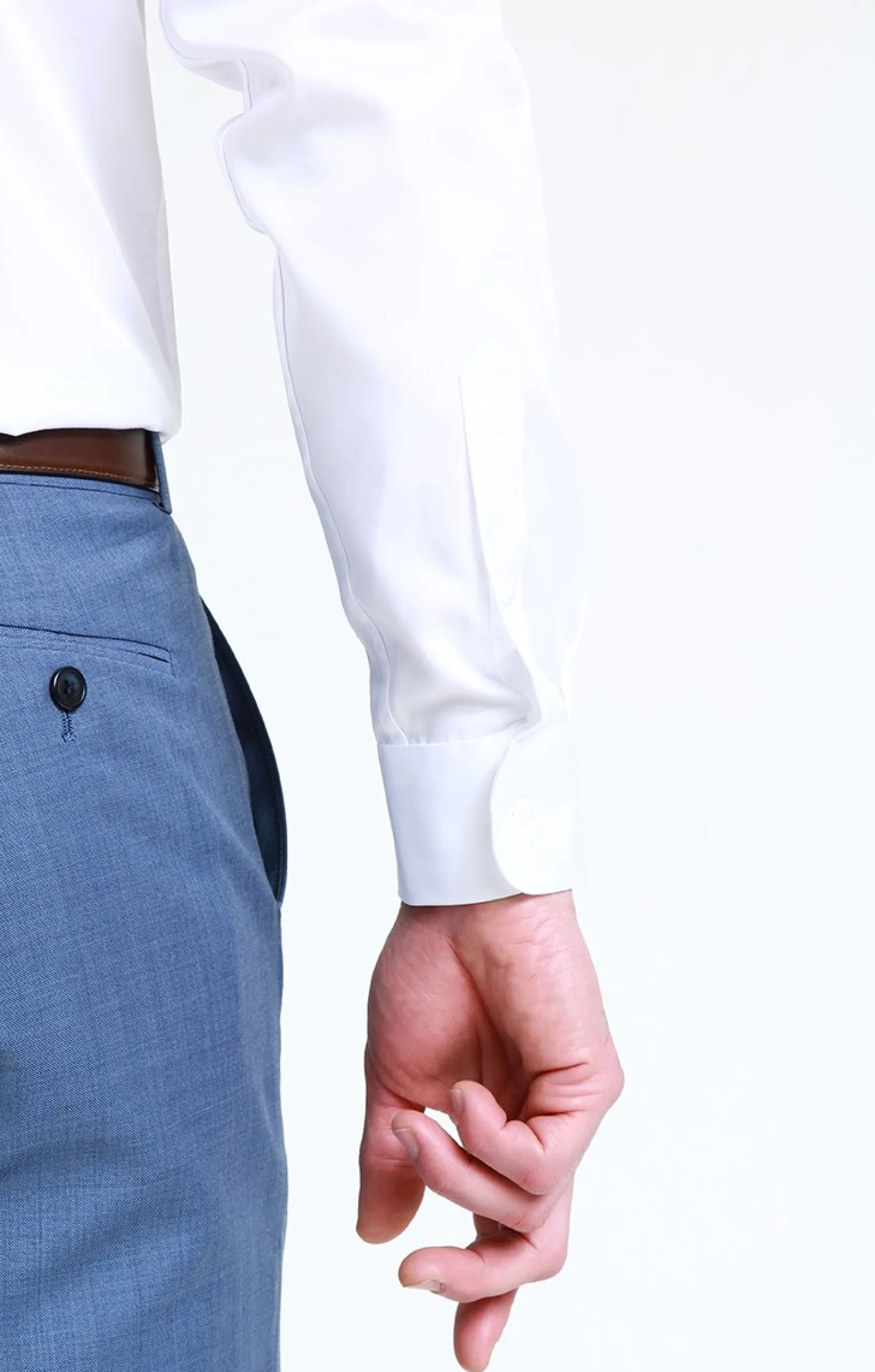 Chemises<Armand Thiery CHEMISE VILLE SATIN REGULAR - Blanc