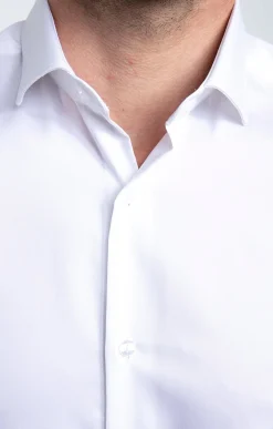 Chemises<Armand Thiery Chemise ville satin slim - Blanc