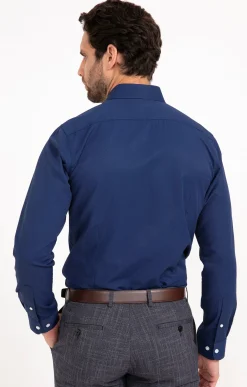 Chemises<Armand Thiery CHEMISE VILLE SHINYLOS AJUSTÉE - Marine
