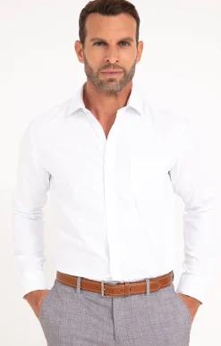 Chemises<Armand Thiery CHEMISE VILLE WHITEGRID AJUSTÉE - Blanc