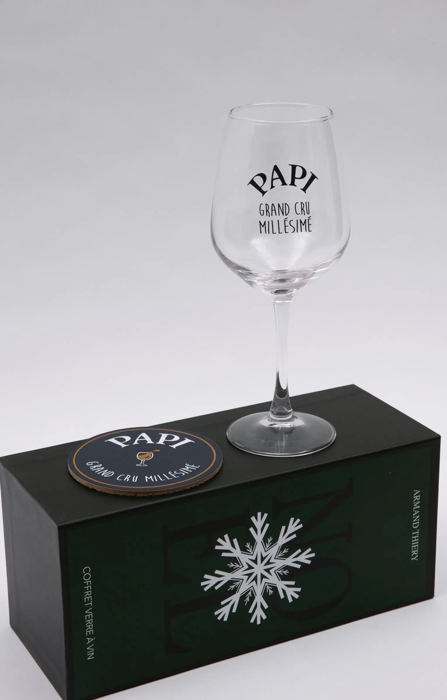 Accessoires<Armand Thiery Coffret verre et sous-verre Papi - Marine