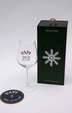 Accessoires<Armand Thiery Coffret verre et sous-verre Papi - Marine