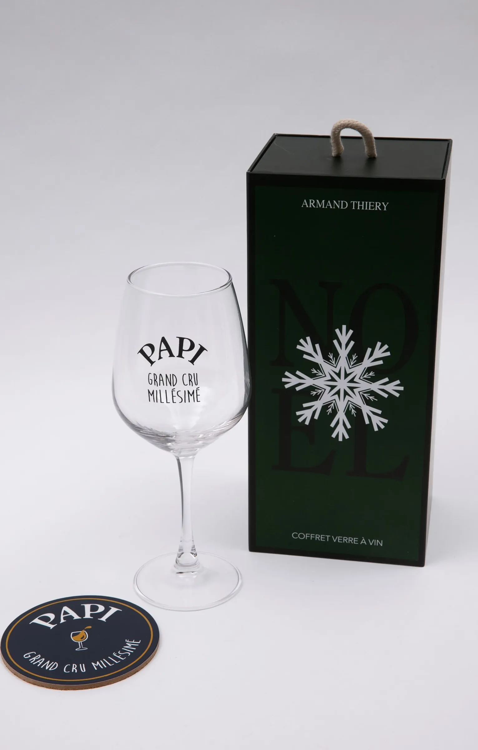 Accessoires<Armand Thiery Coffret verre et sous-verre Papi - Marine