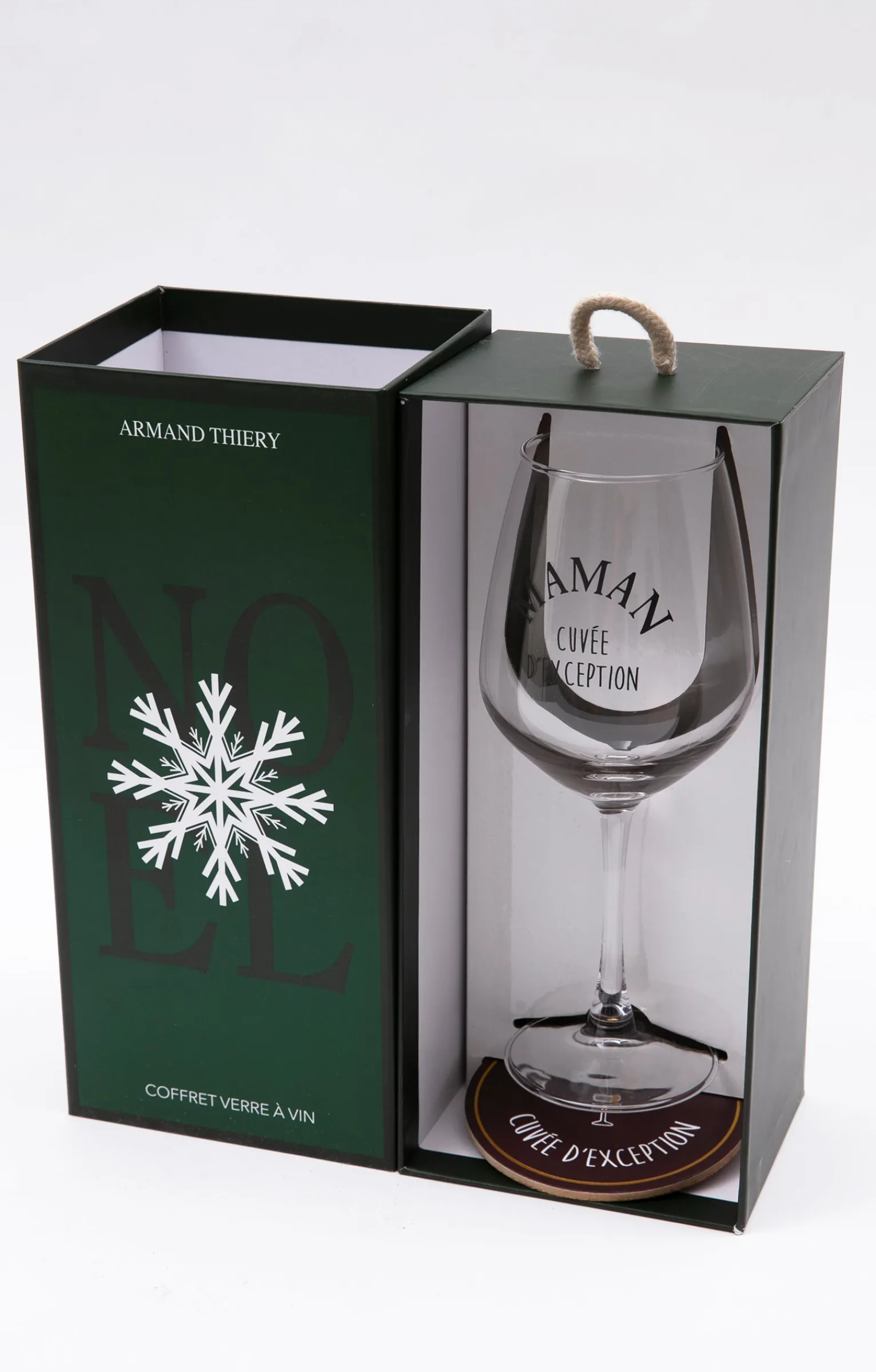 Accessoires<Armand Thiery Coffret verre et sous-verre Maman - Bordeaux