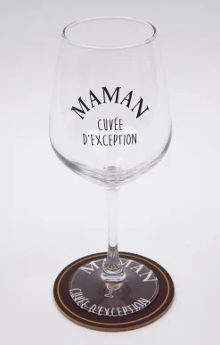 Accessoires<Armand Thiery Coffret verre et sous-verre Maman - Bordeaux