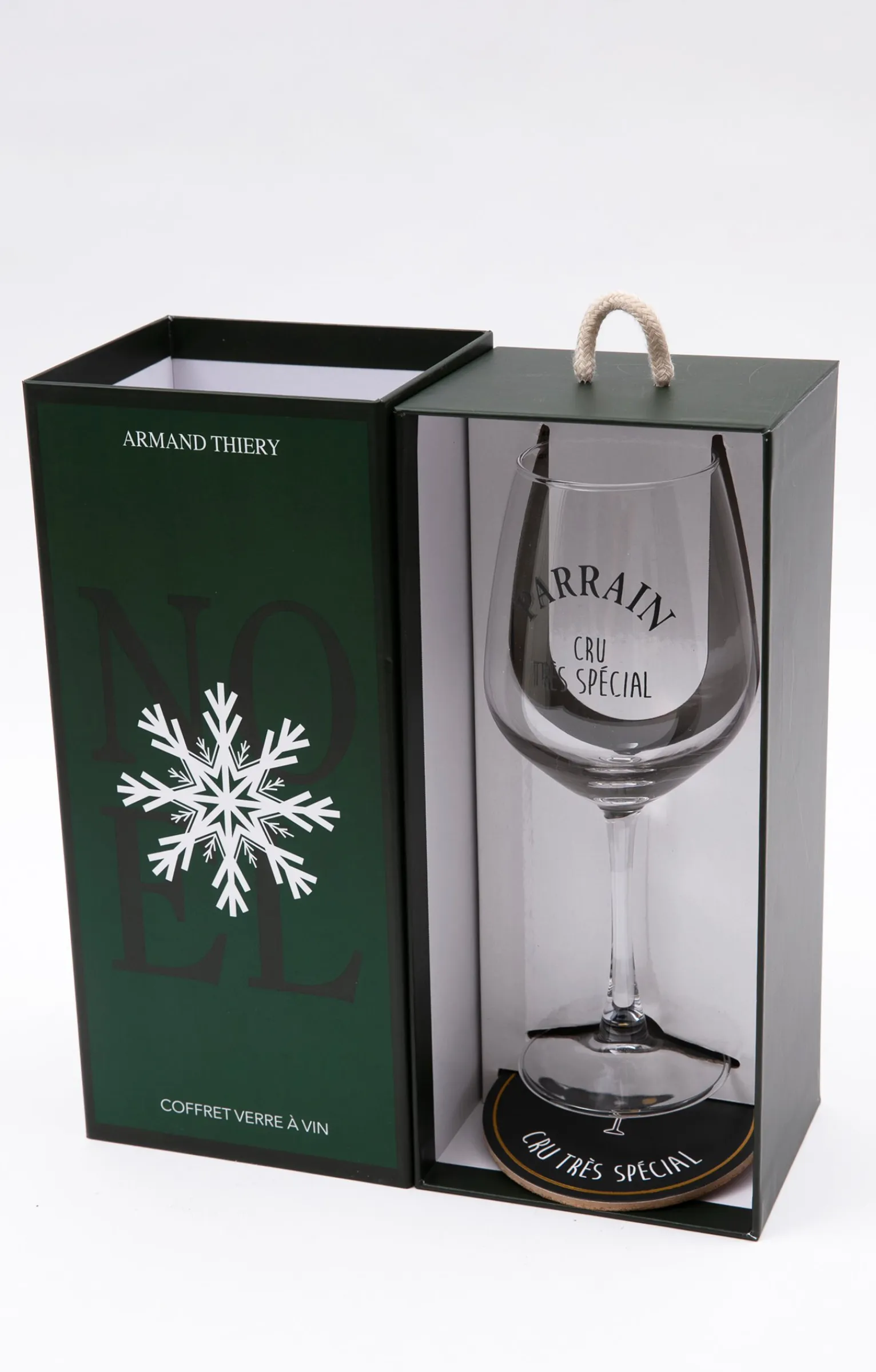 Accessoires<Armand Thiery Coffret verre et sous-verre Parrain - Noir