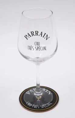 Accessoires<Armand Thiery Coffret verre et sous-verre Parrain - Noir