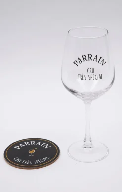 Accessoires<Armand Thiery Coffret verre et sous-verre Parrain - Noir