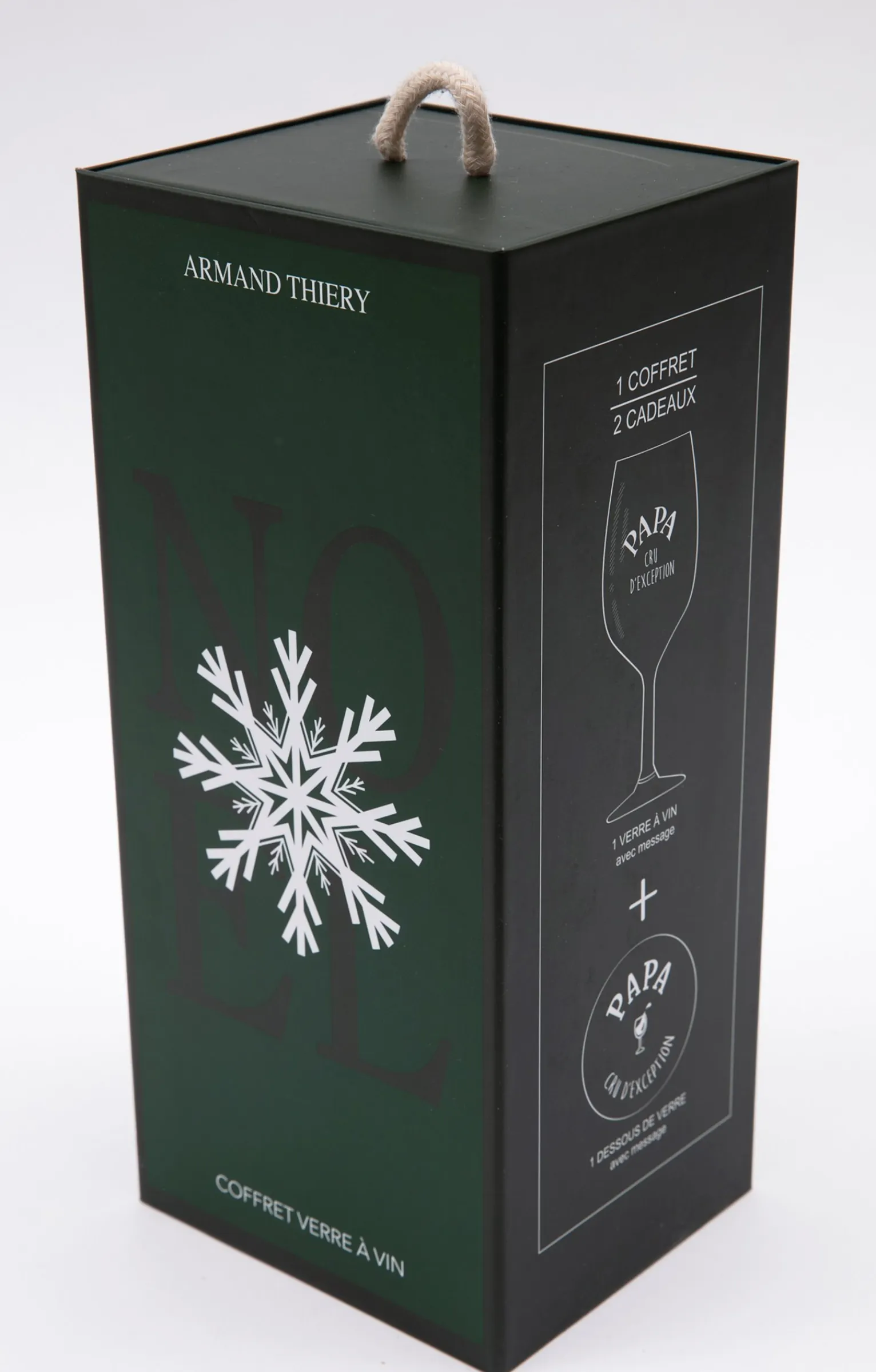 Accessoires<Armand Thiery Coffret verre et sous-verre Papa - Marine