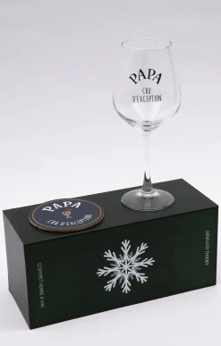 Accessoires<Armand Thiery Coffret verre et sous-verre Papa - Marine