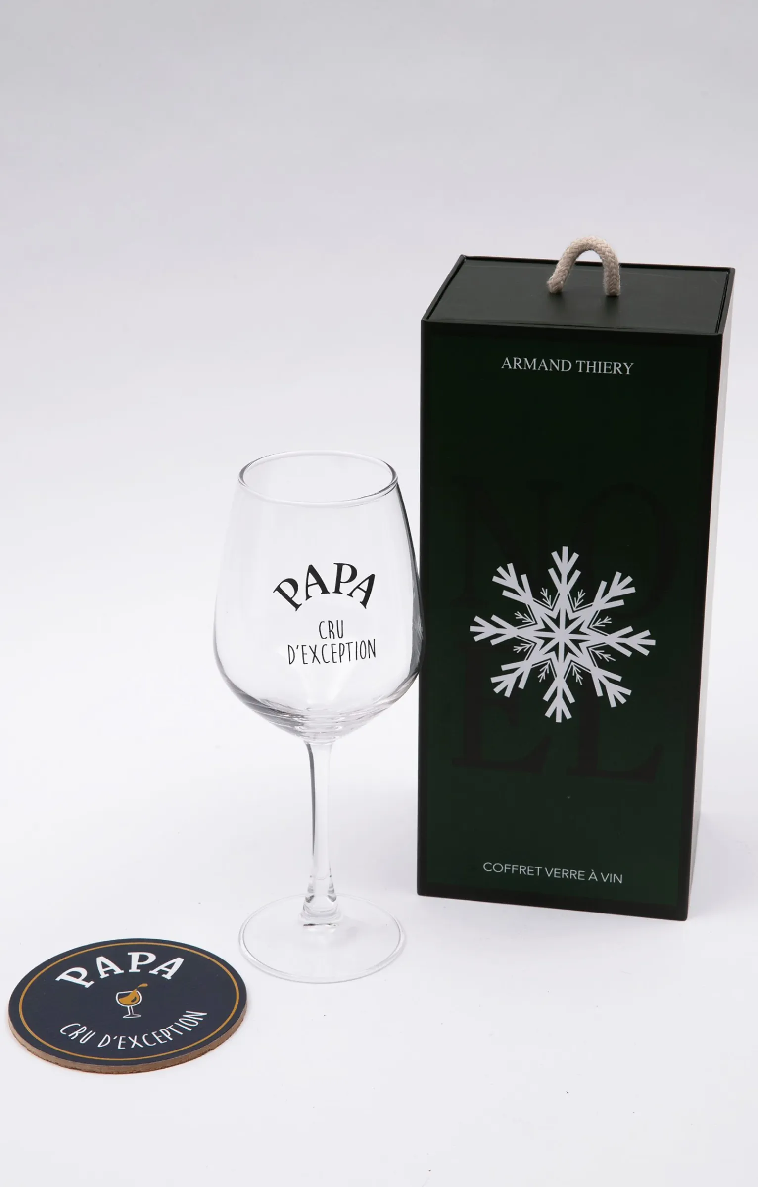 Accessoires<Armand Thiery Coffret verre et sous-verre Papa - Marine