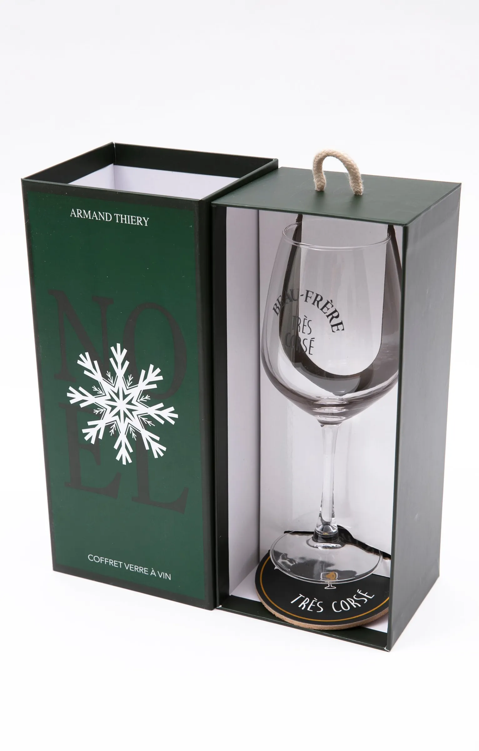 Accessoires<Armand Thiery Coffret verre et sous-verre Beau-Frère - Noir