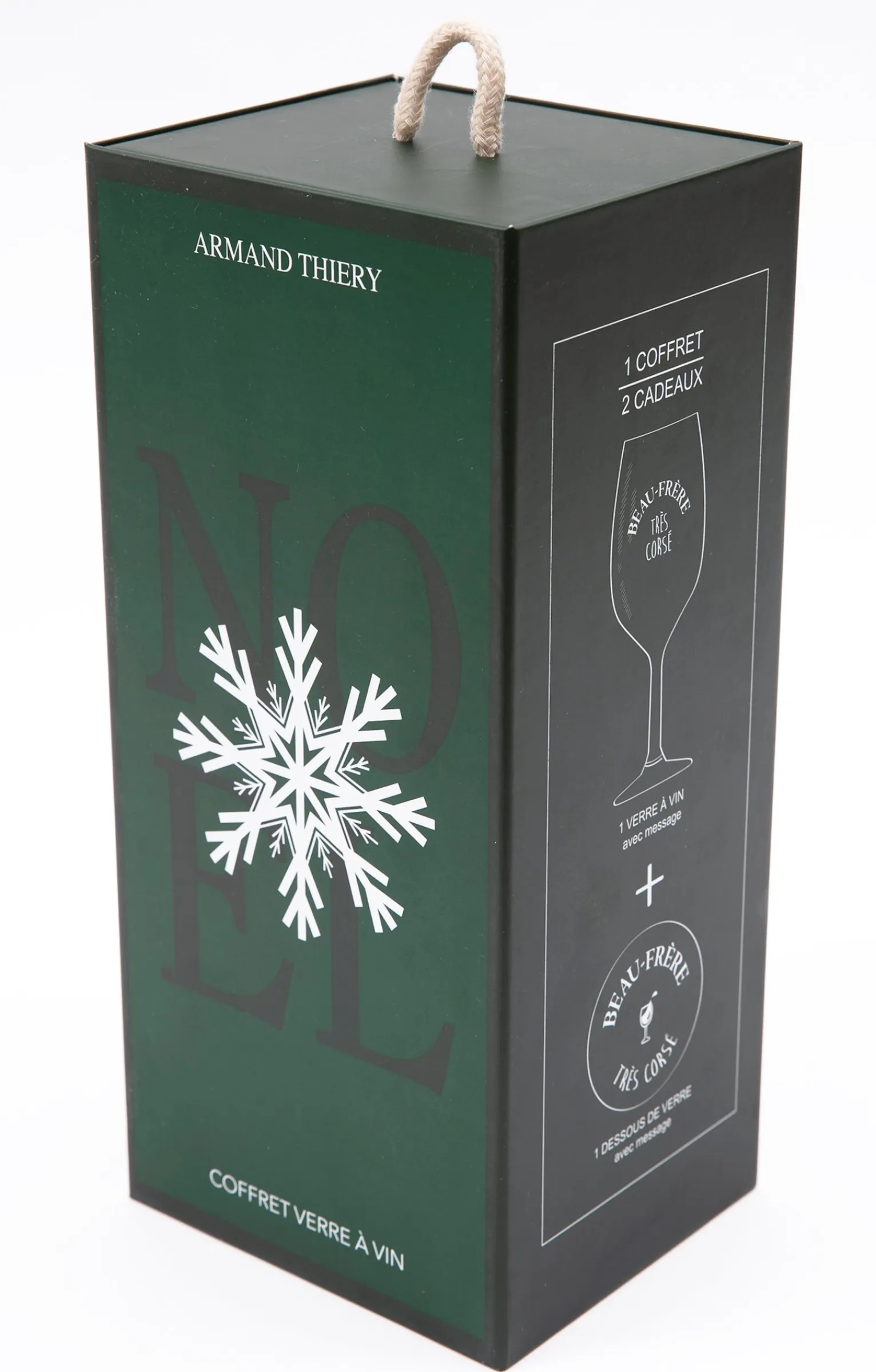 Accessoires<Armand Thiery Coffret verre et sous-verre Beau-Frère - Noir