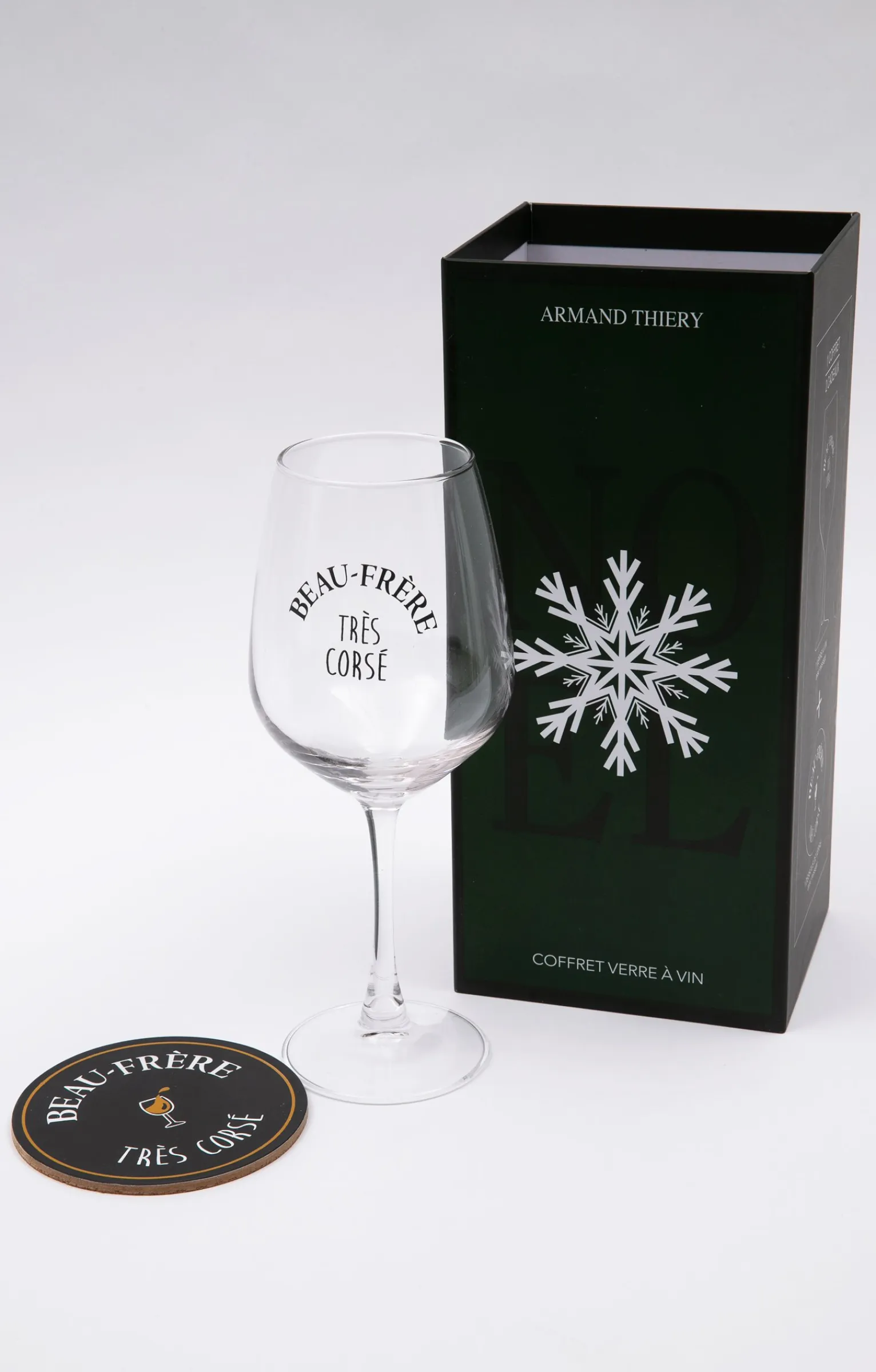 Accessoires<Armand Thiery Coffret verre et sous-verre Beau-Frère - Noir