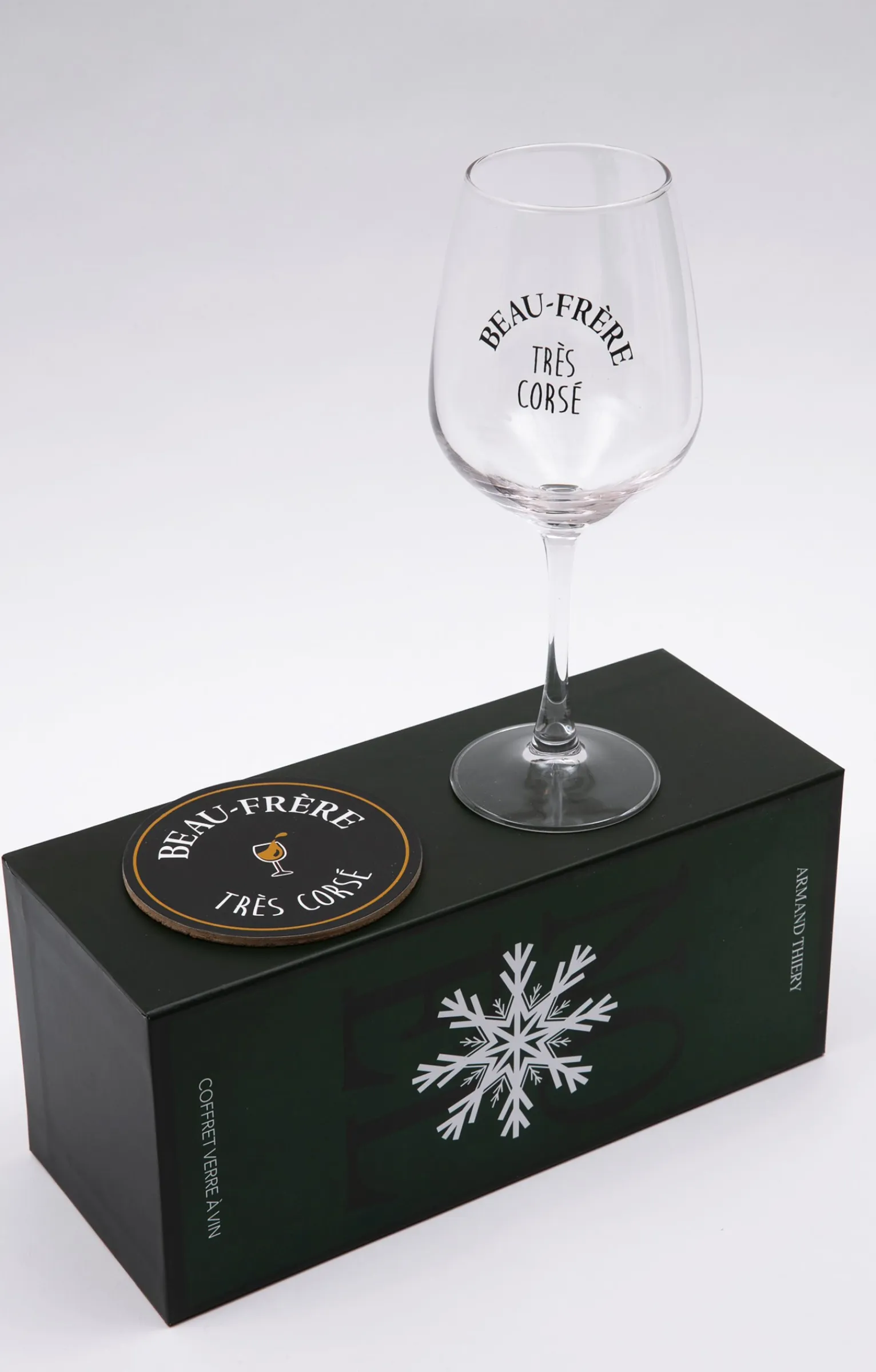 Accessoires<Armand Thiery Coffret verre et sous-verre Beau-Frère - Noir