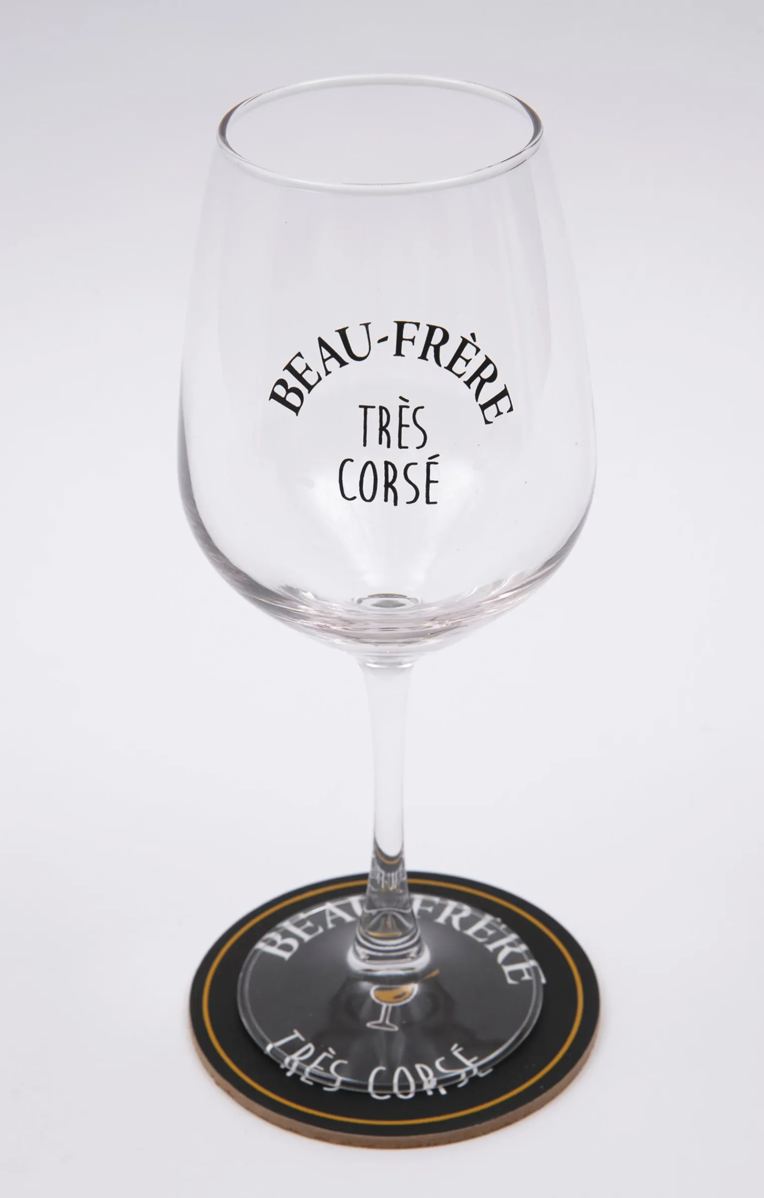 Accessoires<Armand Thiery Coffret verre et sous-verre Beau-Frère - Noir