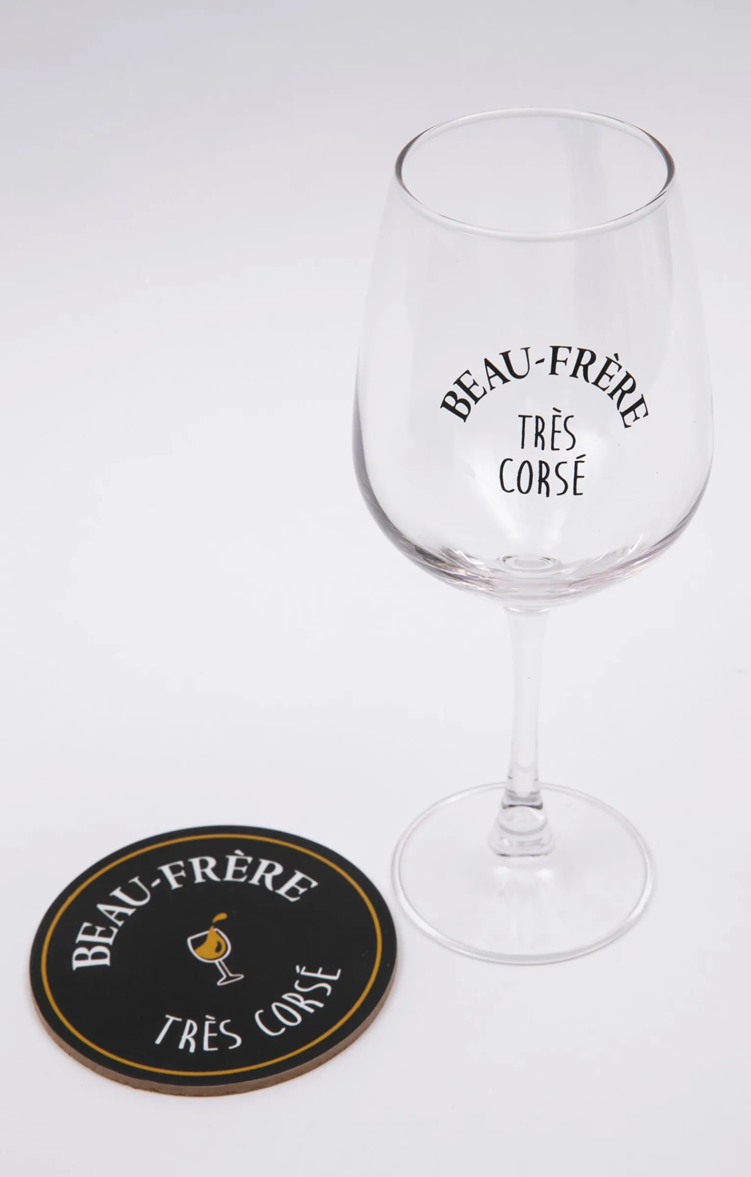 Accessoires<Armand Thiery Coffret verre et sous-verre Beau-Frère - Noir