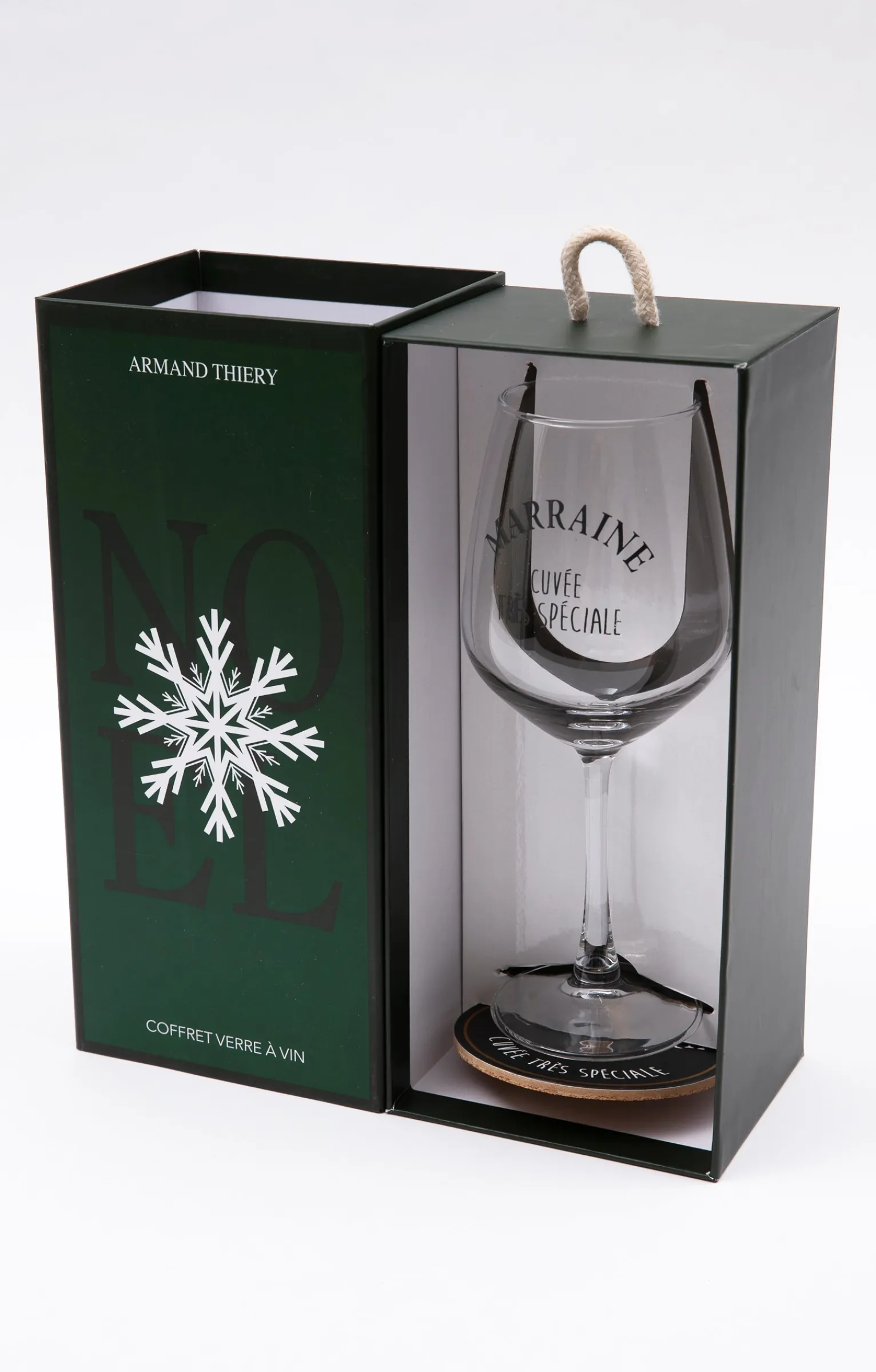 Accessoires<Armand Thiery Coffret verre et sous-verre Marraine - Noir