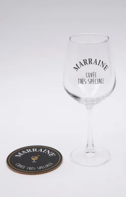 Accessoires<Armand Thiery Coffret verre et sous-verre Marraine - Noir