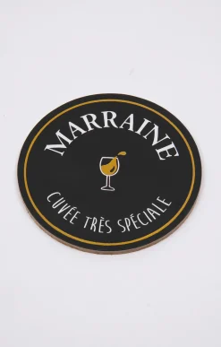 Accessoires<Armand Thiery Coffret verre et sous-verre Marraine - Noir