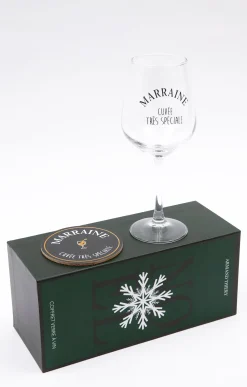 Accessoires<Armand Thiery Coffret verre et sous-verre Marraine - Noir