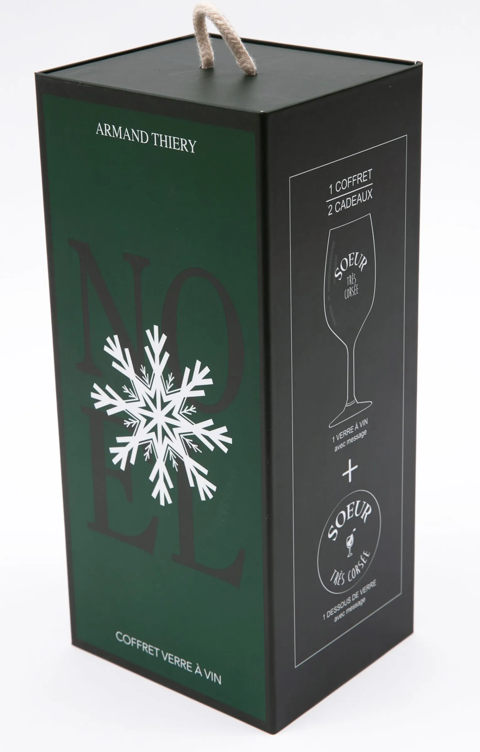 Accessoires<Armand Thiery Coffret verre et sous-verre Soeur - Bordeaux