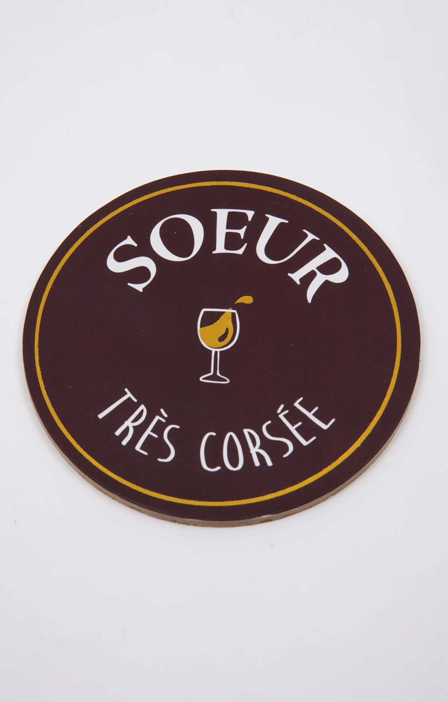 Accessoires<Armand Thiery Coffret verre et sous-verre Soeur - Bordeaux