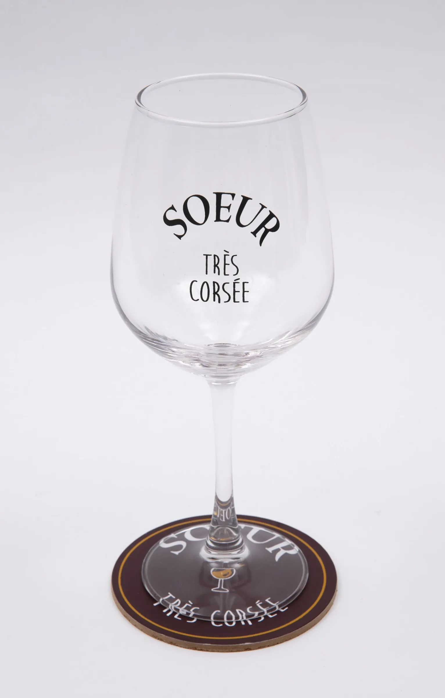 Accessoires<Armand Thiery Coffret verre et sous-verre Soeur - Bordeaux