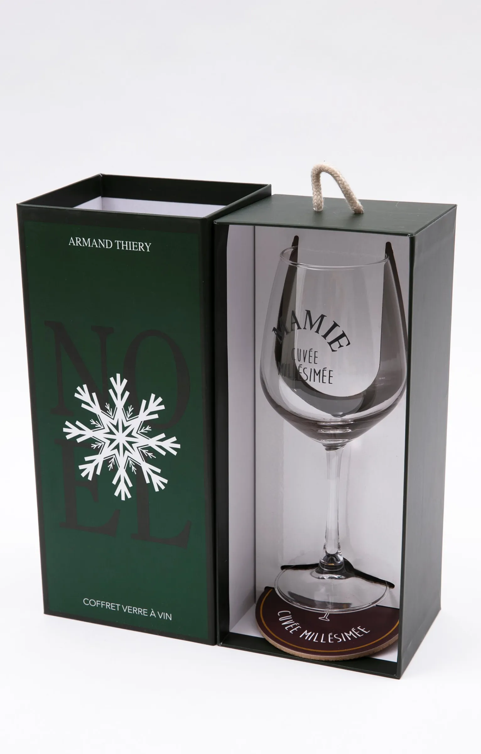Accessoires<Armand Thiery Coffret verre et sous-verre Mamie - Bordeaux