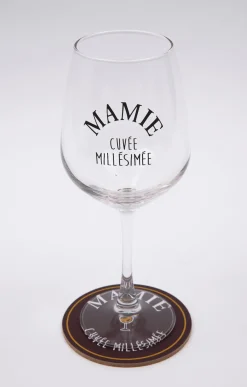 Accessoires<Armand Thiery Coffret verre et sous-verre Mamie - Bordeaux