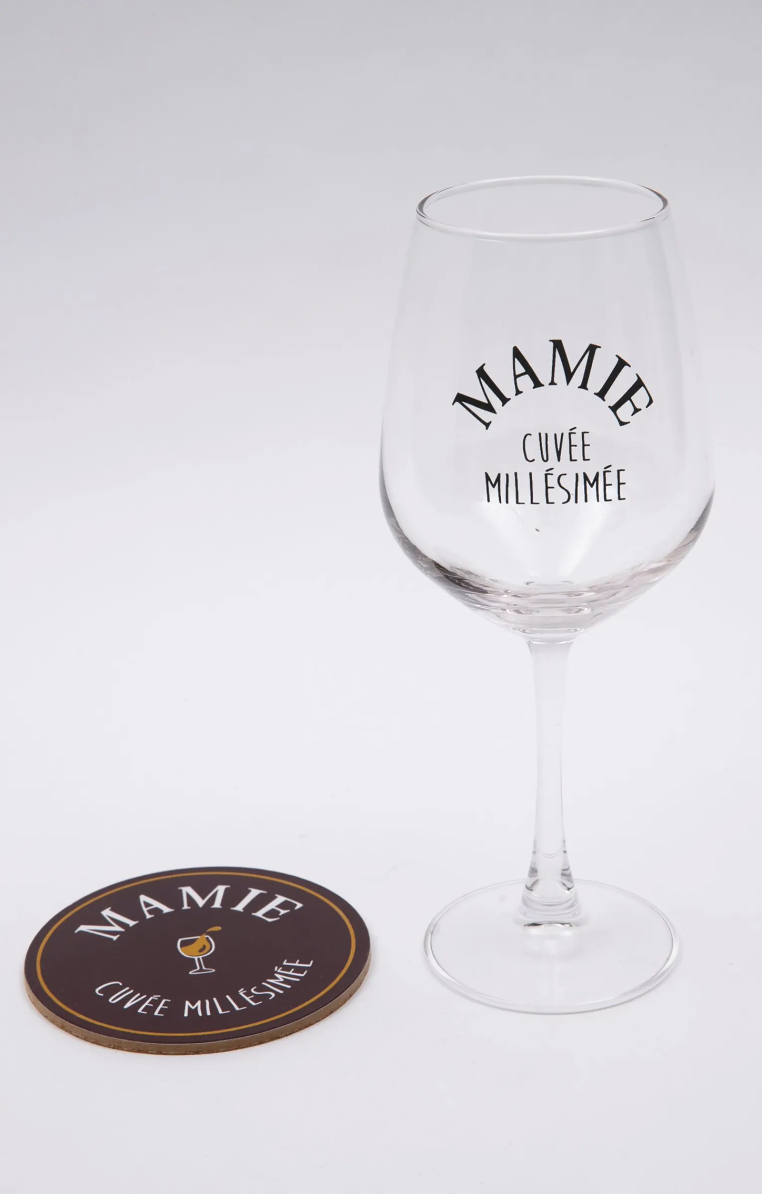 Accessoires<Armand Thiery Coffret verre et sous-verre Mamie - Bordeaux