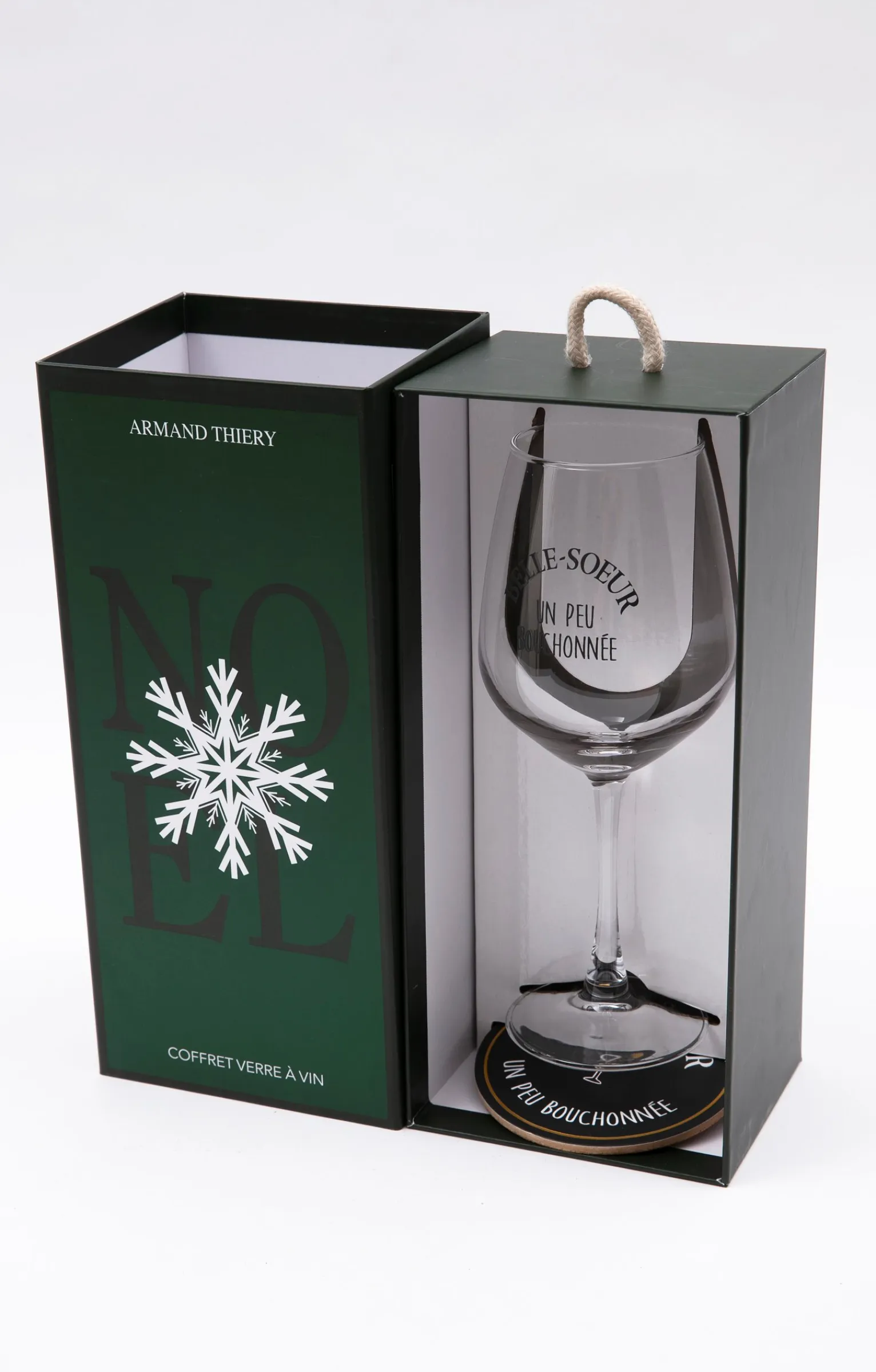 Accessoires<Armand Thiery Coffret verre et sous-verre Belle-Soeur - Noir