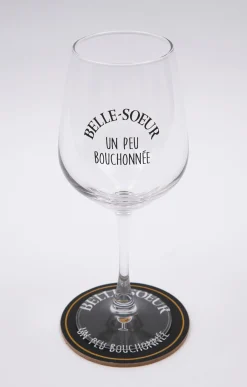 Accessoires<Armand Thiery Coffret verre et sous-verre Belle-Soeur - Noir