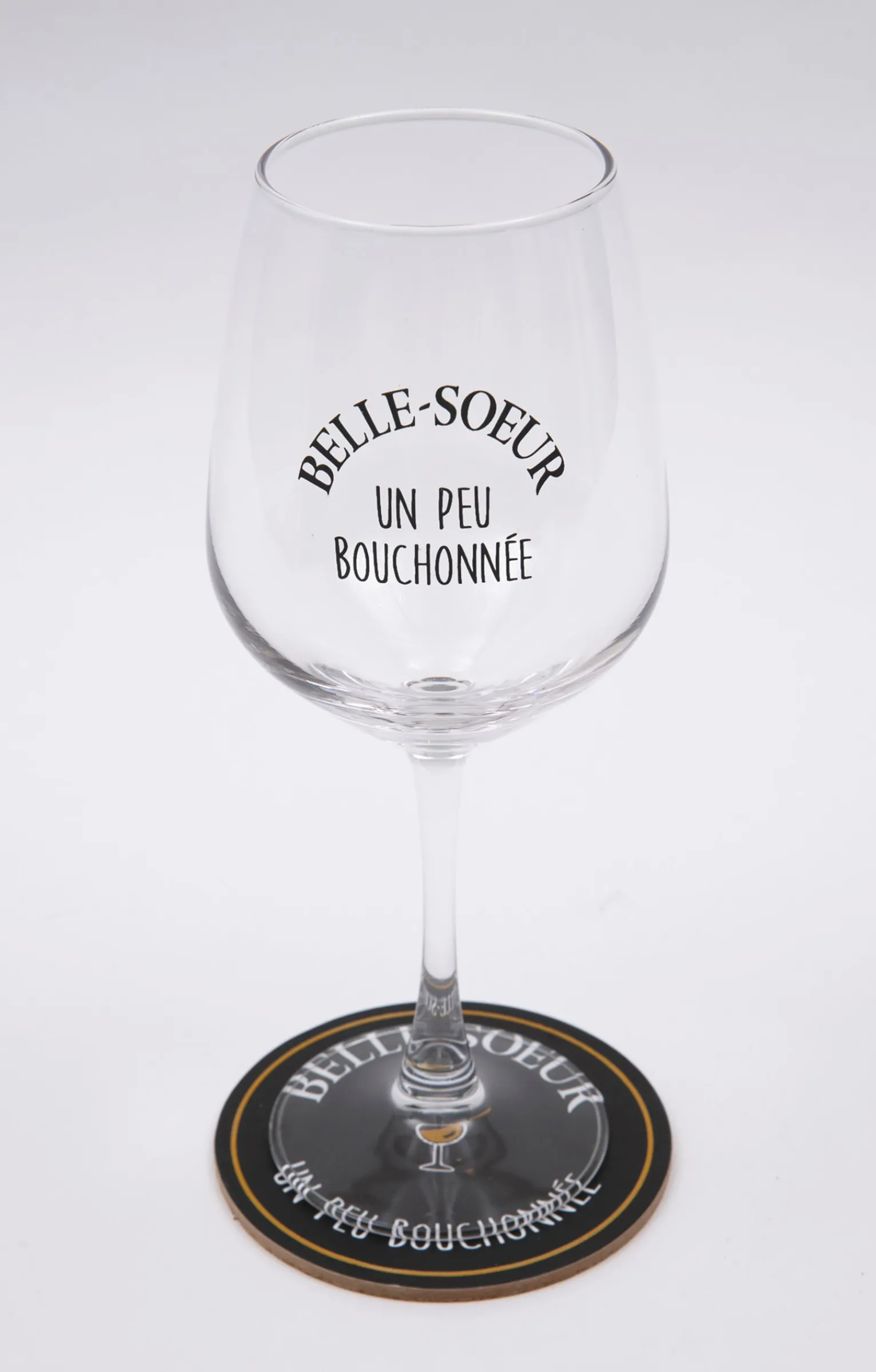 Accessoires<Armand Thiery Coffret verre et sous-verre Belle-Soeur - Noir