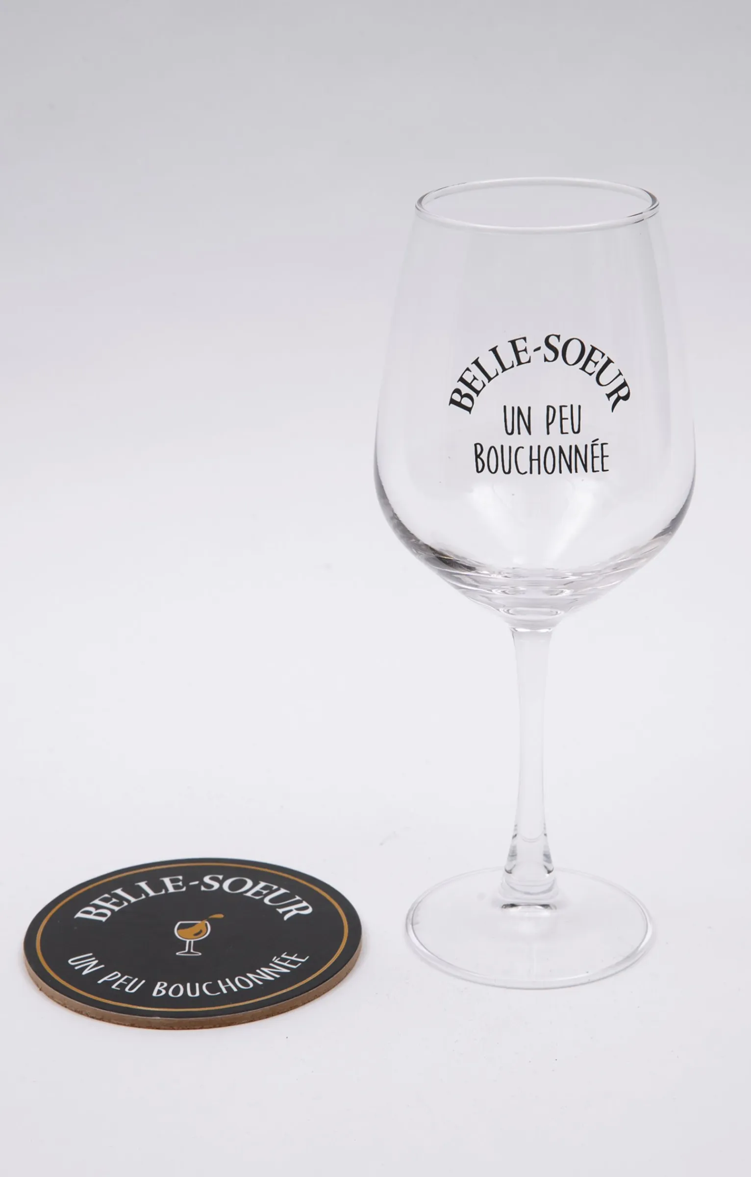 Accessoires<Armand Thiery Coffret verre et sous-verre Belle-Soeur - Noir