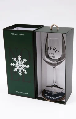 Accessoires<Armand Thiery Coffret verre et sous-verre Frère - Marine