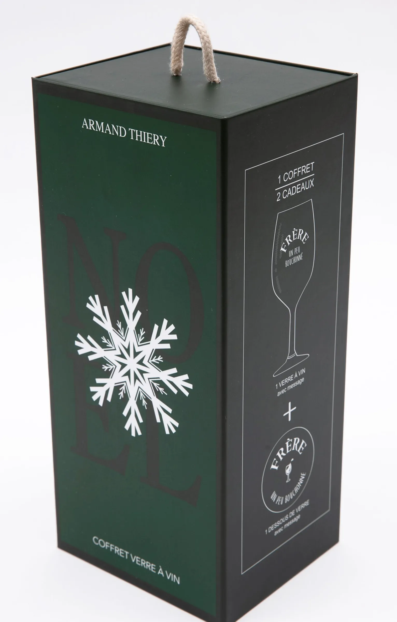 Accessoires<Armand Thiery Coffret verre et sous-verre Frère - Marine