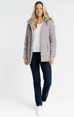 Impers & Parkas<Armand Thiery Doudoune au matelassage fantaisie - Taupe